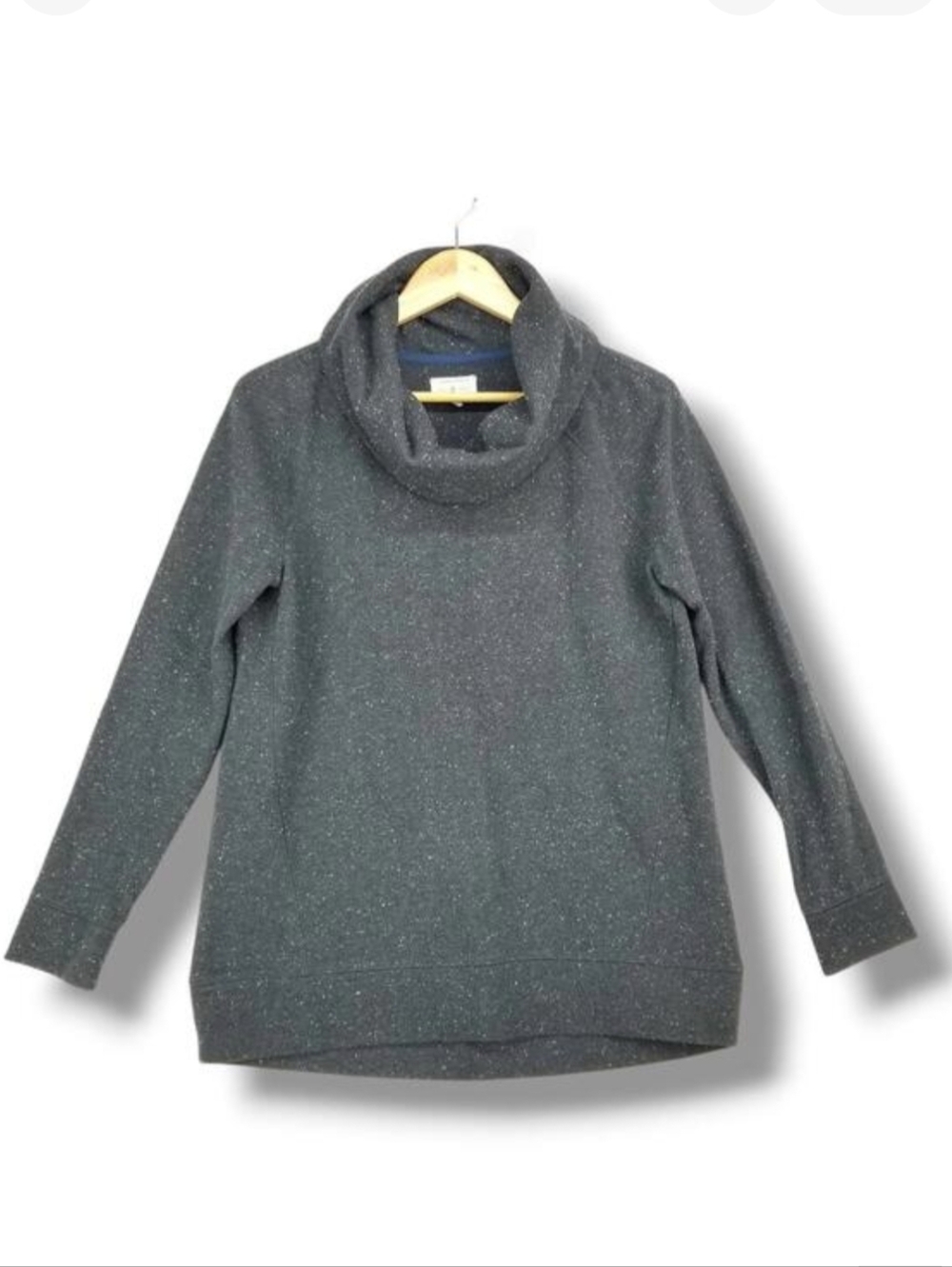 Lou & Grey Cowl neck‎ Pullover Sweatshirt Top Medium M Charcoal Gray